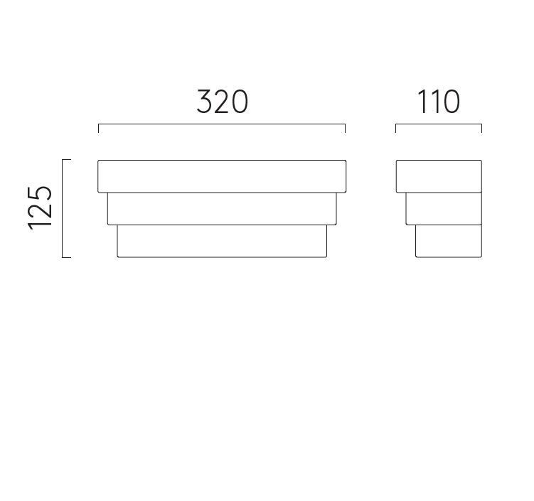 Ceramiczny kinkiet Amas 320 w białym kolorze