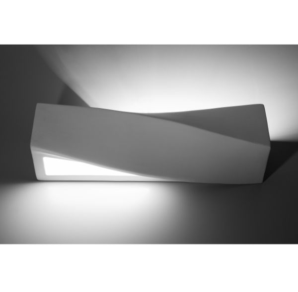 Ceramiczny kinkiet Sigma w kolorze białym