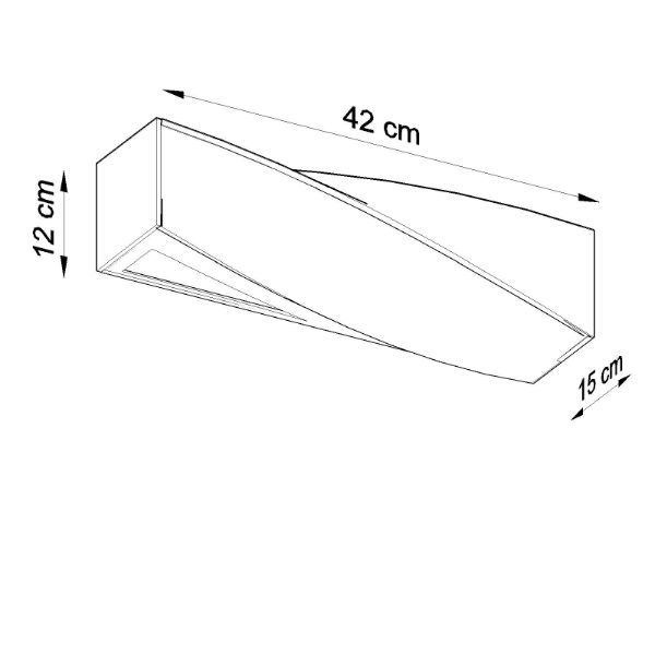 Ceramiczny kinkiet Sigma w kolorze białym