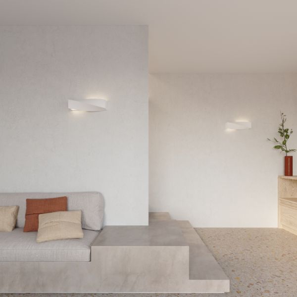 Ceramiczny kinkiet Sigma w kolorze białym