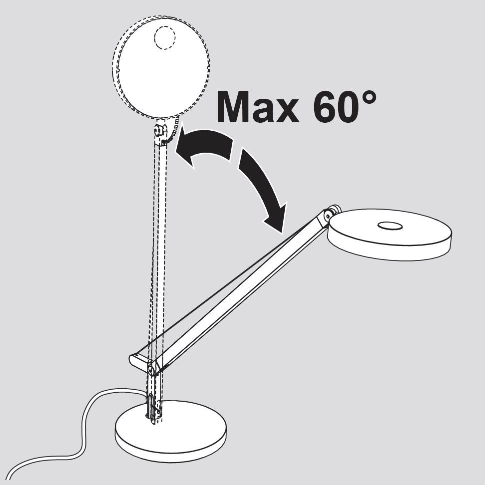 Czarna, biurkowa lampa LED Demetra Micro Tavolo z funkcją ściemniania