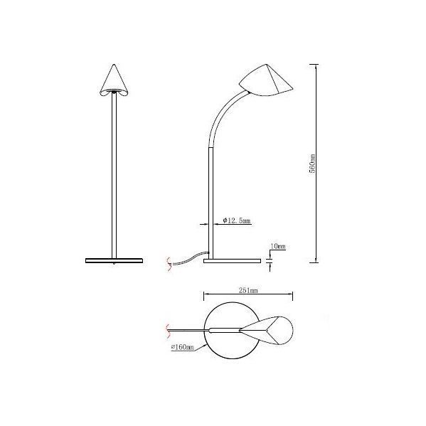 Czarna lampa biurkowa Capuccina M