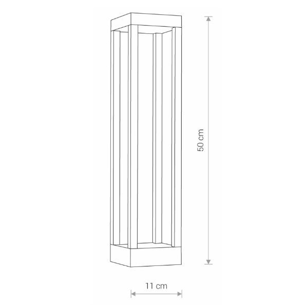 Czarna lampa ogrodowa Structure LED o klasie szczelności IP54