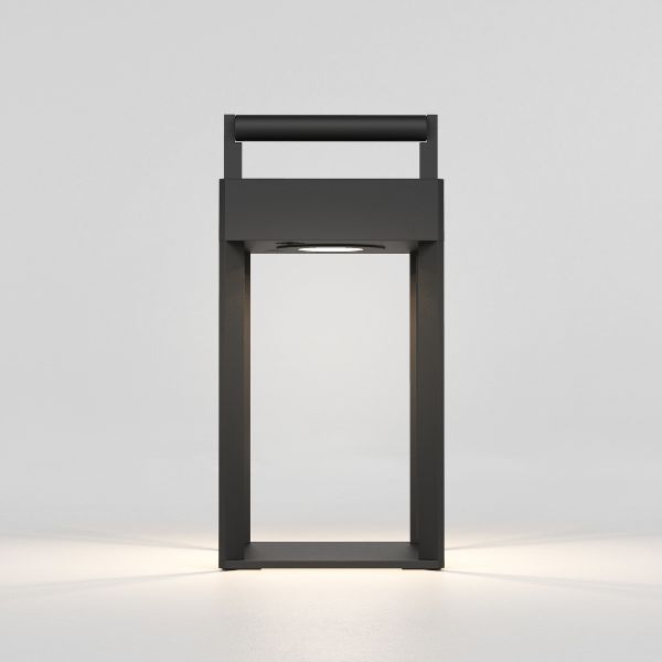 Czarna lampa solarna Kuro 250 o klasie szczelności IP44