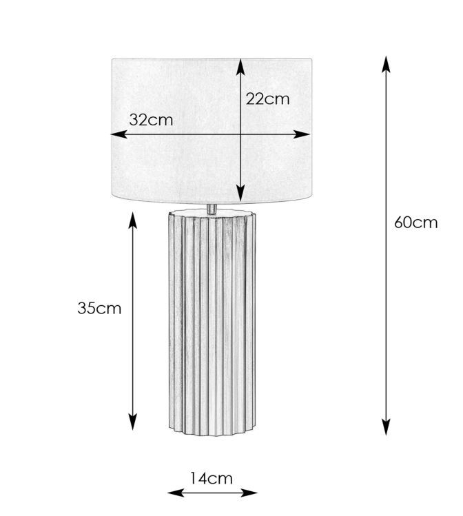 Czarna lampa stołowa Hashira z jasnym abażurem