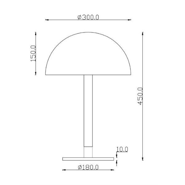 Czarna lampa stołowa Ray z oświetleniem LED