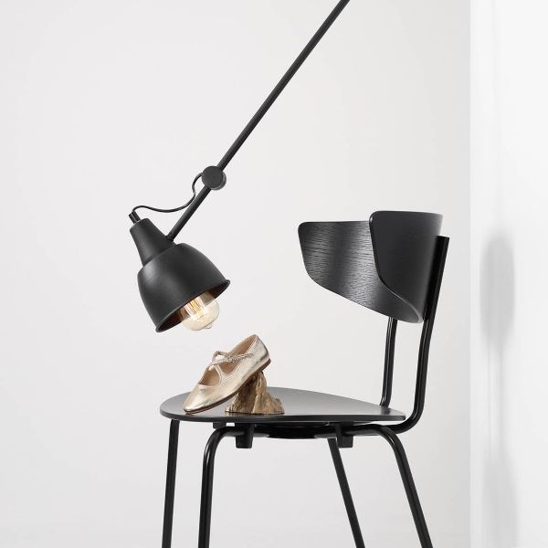 Czarna lampa sufitowa Aida Simply w stylu loft z regulowanym kloszem