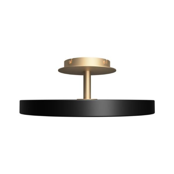 Czarna lampa sufitowa Asteria Up M o średnicy 43 cm z wbudowanym oświetleniem LED