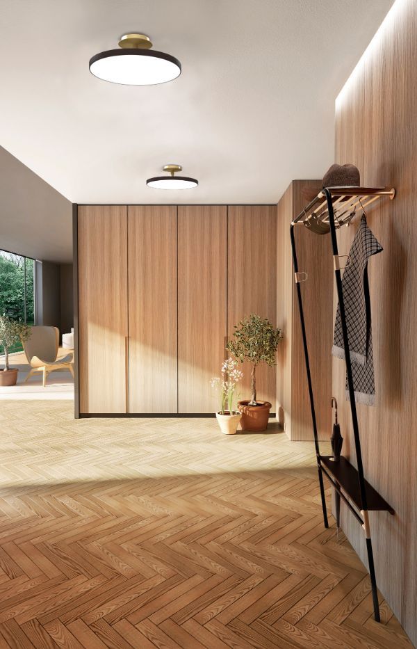 Czarna lampa sufitowa Asteria Up M o średnicy 43 cm z wbudowanym oświetleniem LED