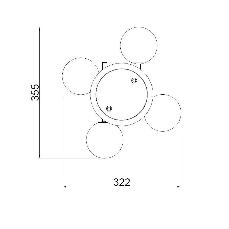 Czarna lampa sufitowa Cellar S