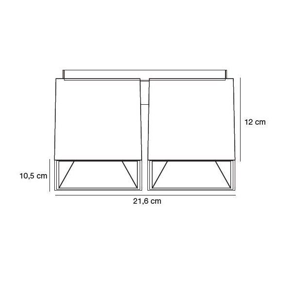 Czarna lampa sufitowa Ethan od Nordlux z dwoma kloszami
