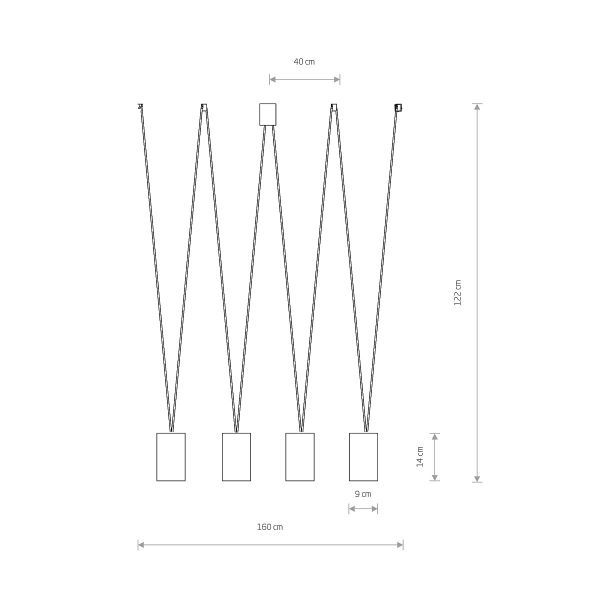 Czarna lampa sufitowa More Tone z kloszami w złotym odcieniu wewnątrz