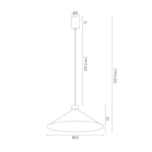 Czarna lampa wisząca Nashville z złotymi detalami