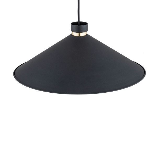 Czarna lampa wisząca Nashville z złotymi detalami