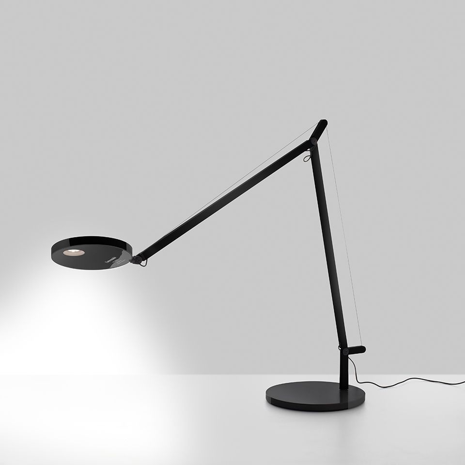 Czarna LED-owa lampa biurkowa Demetra Tavolo z możliwością regulacji