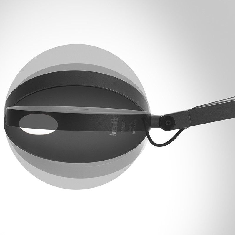 Czarna LED-owa lampa biurkowa Demetra Tavolo z możliwością regulacji