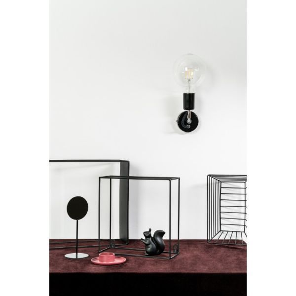 Czarna, minimalistyczna lampa sufitowa lub kinkiet Compact