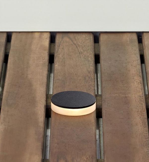 Czarna oprawa wpuszczana Garden 24 - 6 mm, IP44