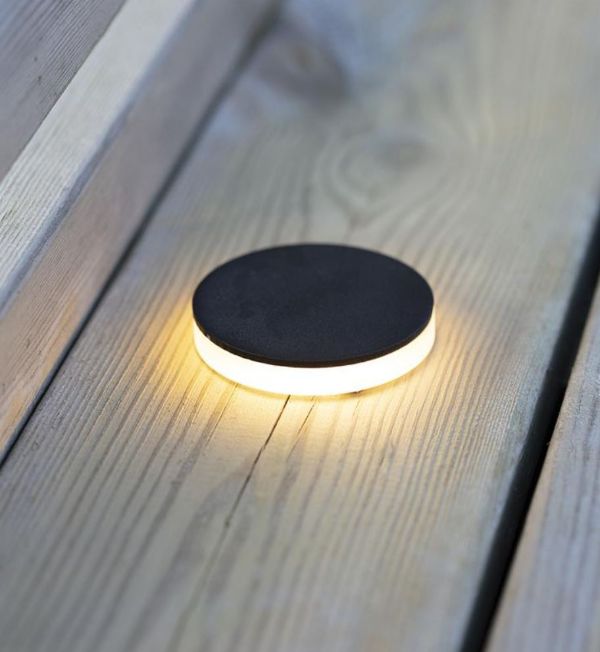 Czarna oprawa wpuszczana Garden 24 - 6 mm, IP44