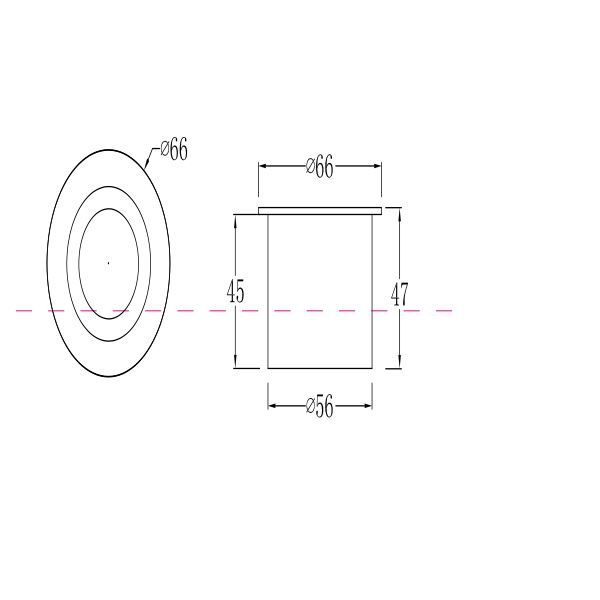 Czarna oprawa wpuszczana Limo LED o klasie szczelności IP65