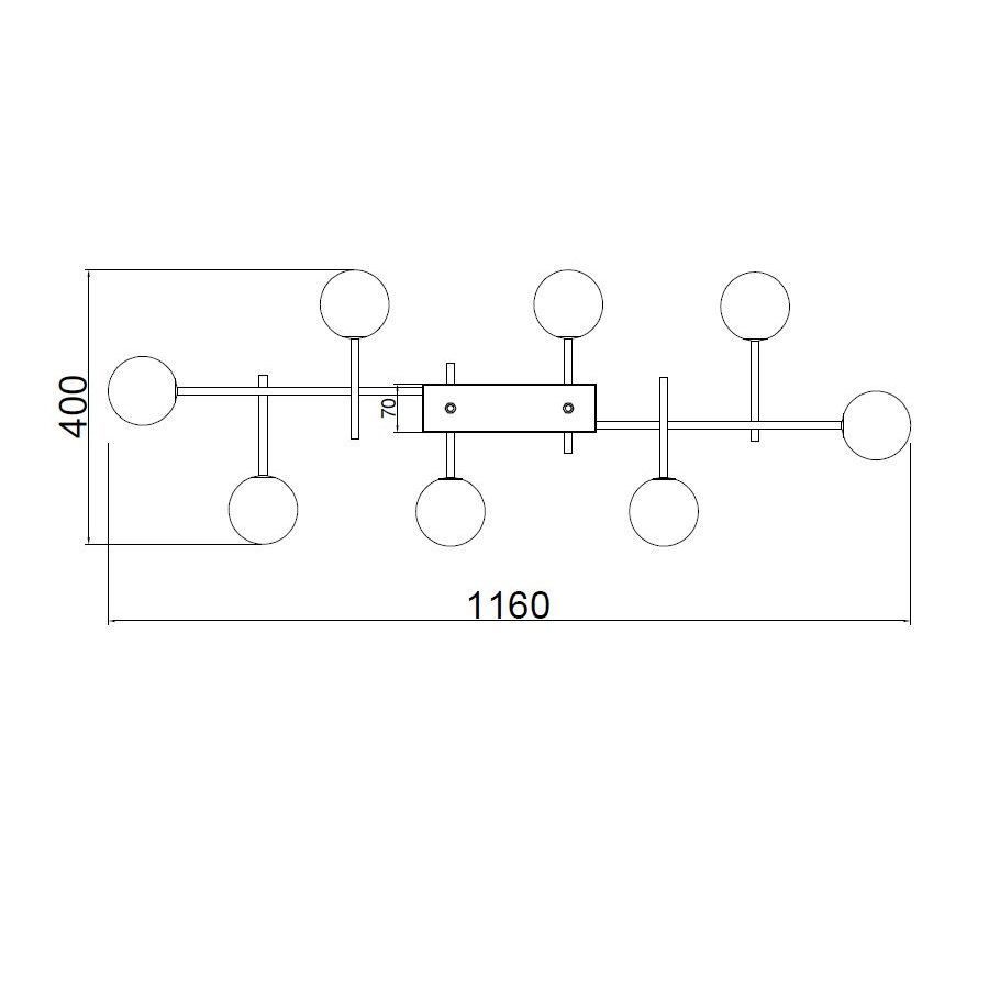 Czarna, podłużna lampa wisząca Cellar z mlecznymi kloszami