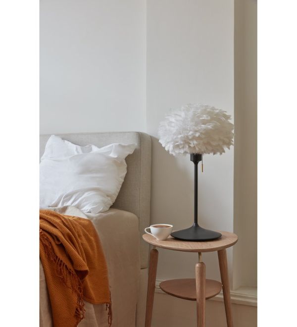 Czarna podstawa do lamp stołowych Santé z gniazdem USB