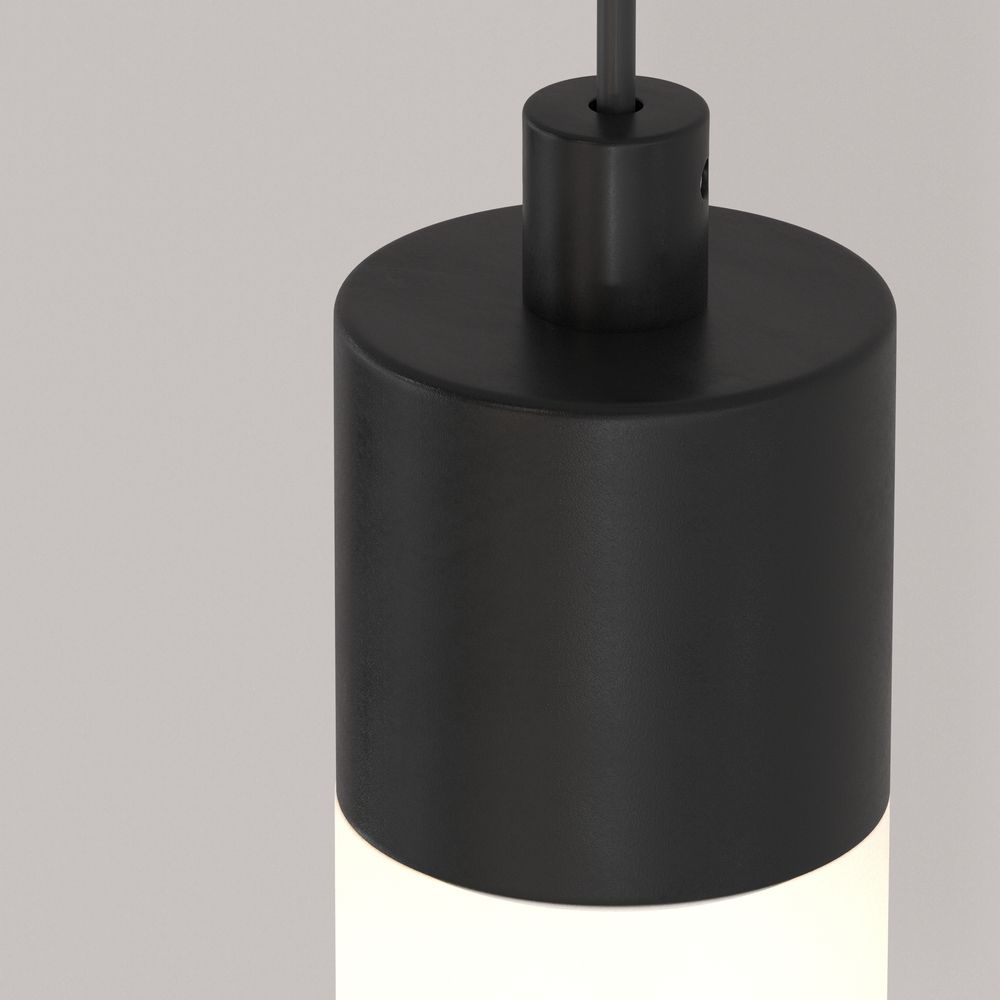 Czarna wisząca lampa Ray w kształcie tuby LED