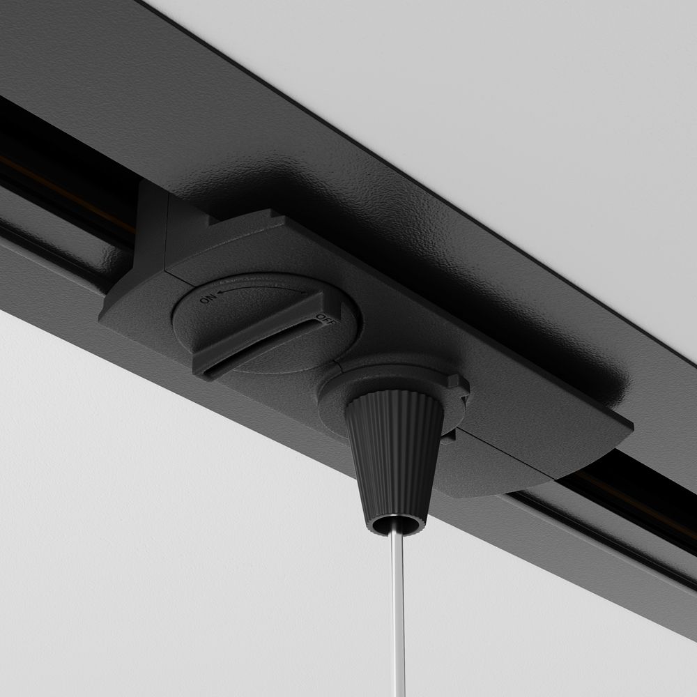 Czarny adapter do lamp wiszących kompatybilny z systemem Unity