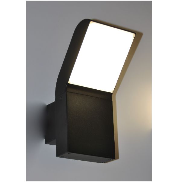 Czarny kinkiet elewacyjny LED Vidar w nowoczesnym stylu