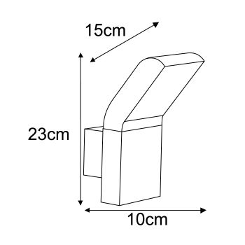 Czarny kinkiet elewacyjny LED Vidar w nowoczesnym stylu