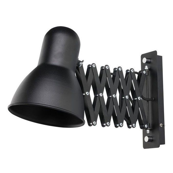 Czarny kinkiet Harmony z wydłużonym ramieniem