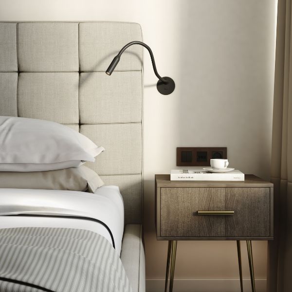 Czarny kinkiet Lucca Recessed LED