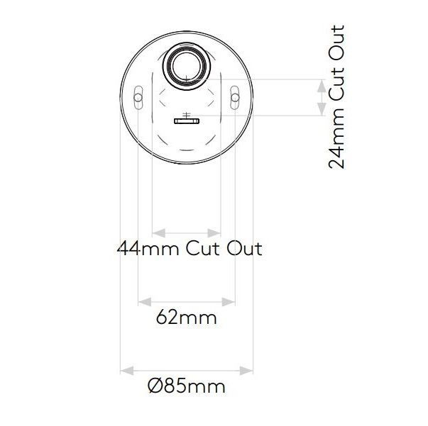 Czarny kinkiet Lucca Recessed LED