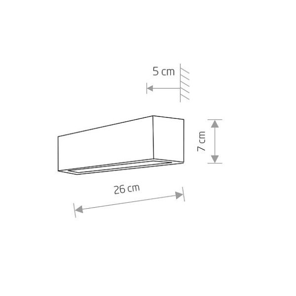 Czarny kinkiet Straight XS w kompaktowym rozmiarze