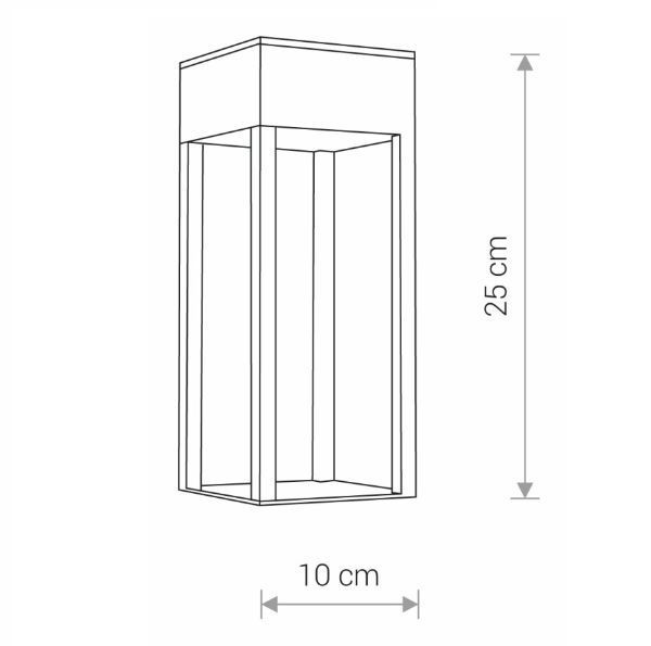 Czarny kinkiet Structure z oświetleniem LED i klasą szczelności IP54