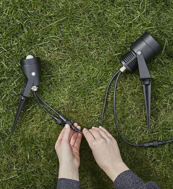 Czarny reflektor ogrodowy Garden 24, 3W LED, IP44