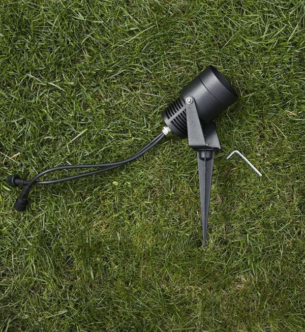 Czarny reflektor ogrodowy Garden 24, 6W LED, IP44