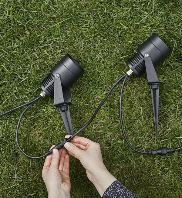 Czarny reflektor ogrodowy Garden 24, 6W LED, IP44