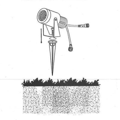 Czarny reflektor ogrodowy Garden 24, 9W LED, wodoodporny IP44