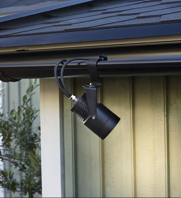 Czarny reflektor ogrodowy Garden 24, 9W LED, wodoodporny IP44