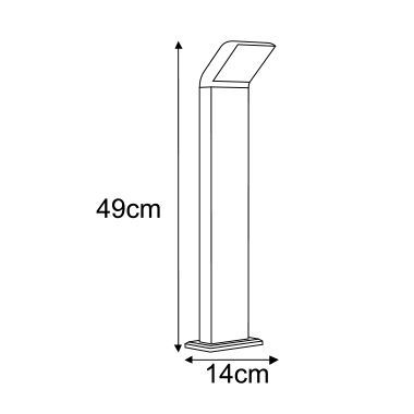 Czarny stojący słupek oświetleniowy LED Vidar S