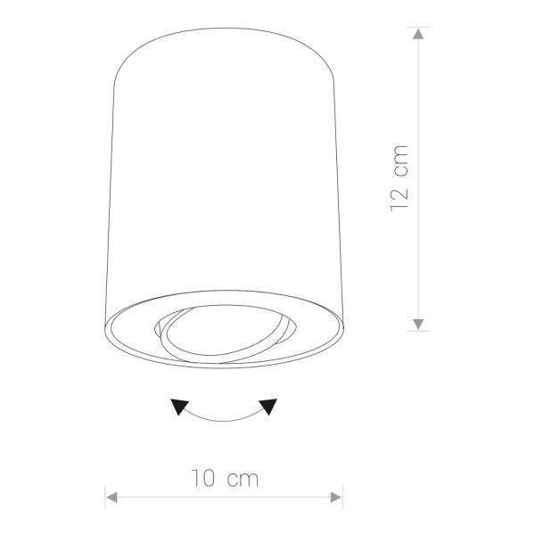 Czarny sufitowy spot Set z możliwością regulacji głowicy