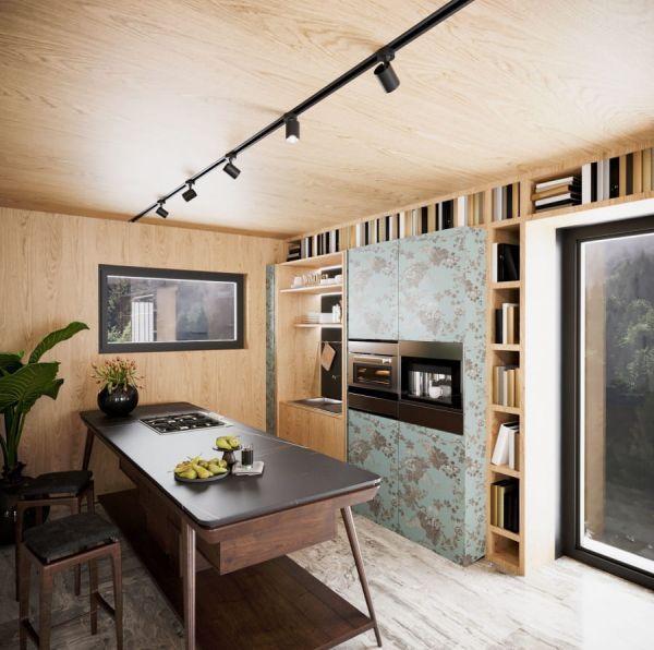 Czarny szynowy zestaw Snow z czterema reflektorami