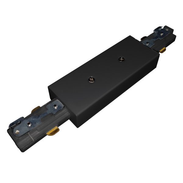 Czarny zasilacz środkowy do systemu szynowego Light Prestige, 1F