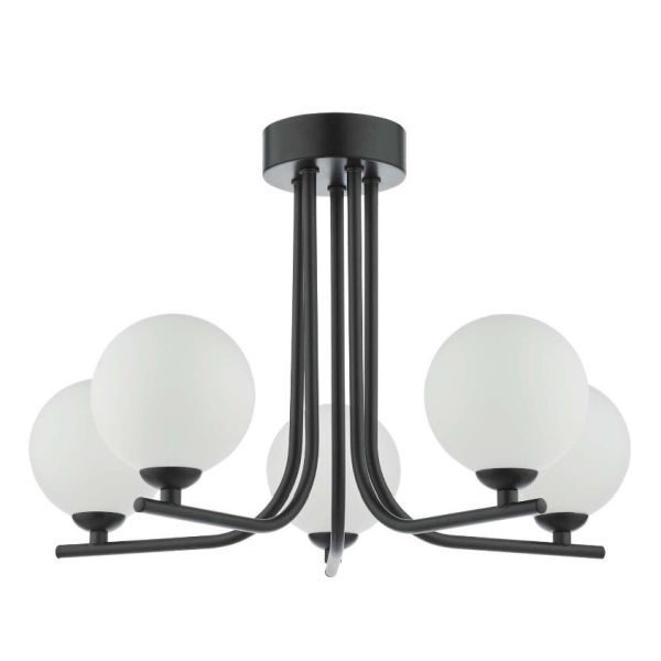 Czarny żyrandol do salonu Cradle 5 - Modern