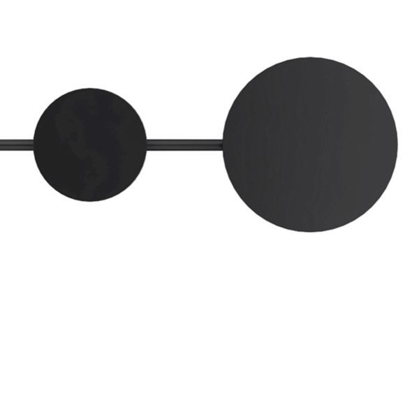 Dekoracyjna czarna lampa ścienna Clex z sześcioma diodami LED