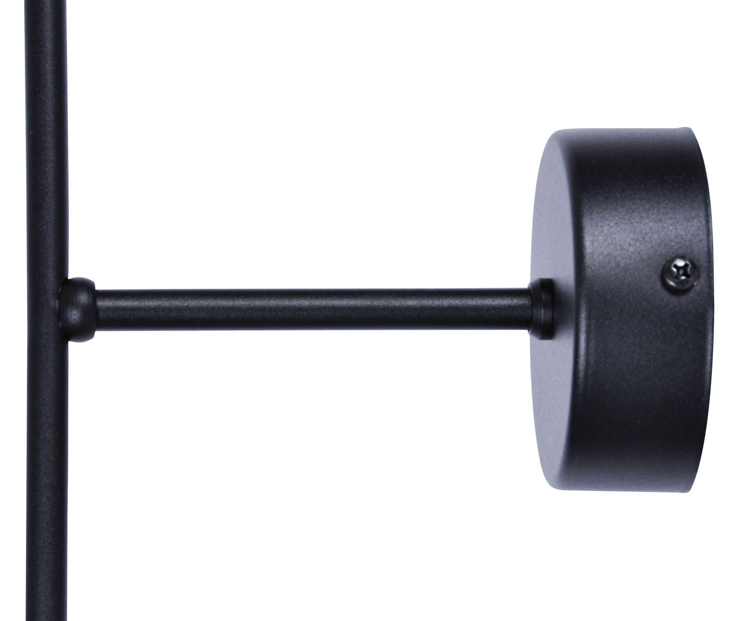 Dekoracyjny kinkiet Savoy w czerni z dwoma mlecznymi kloszami