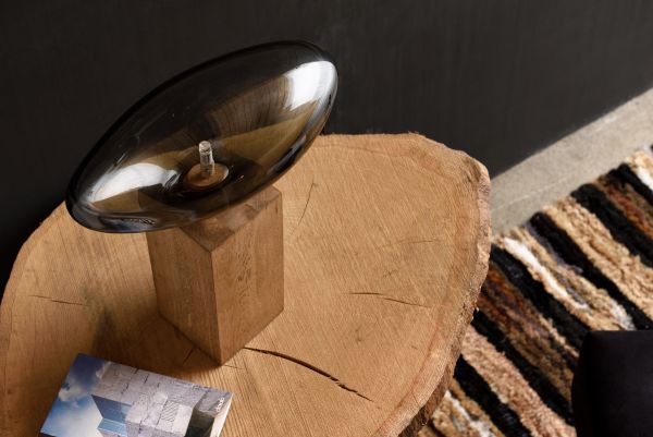 Duża szara lampa stołowa Cocoon