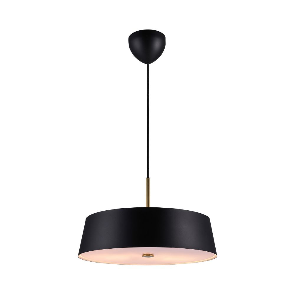 Duża wisząca lampa Clasi 45 z czarnym kloszem