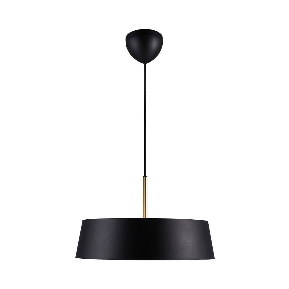 Duża wisząca lampa Clasi 45 z czarnym kloszem